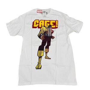 Men’s Marvel Tee Shirt Luke Cage White Size Medium New With Tag